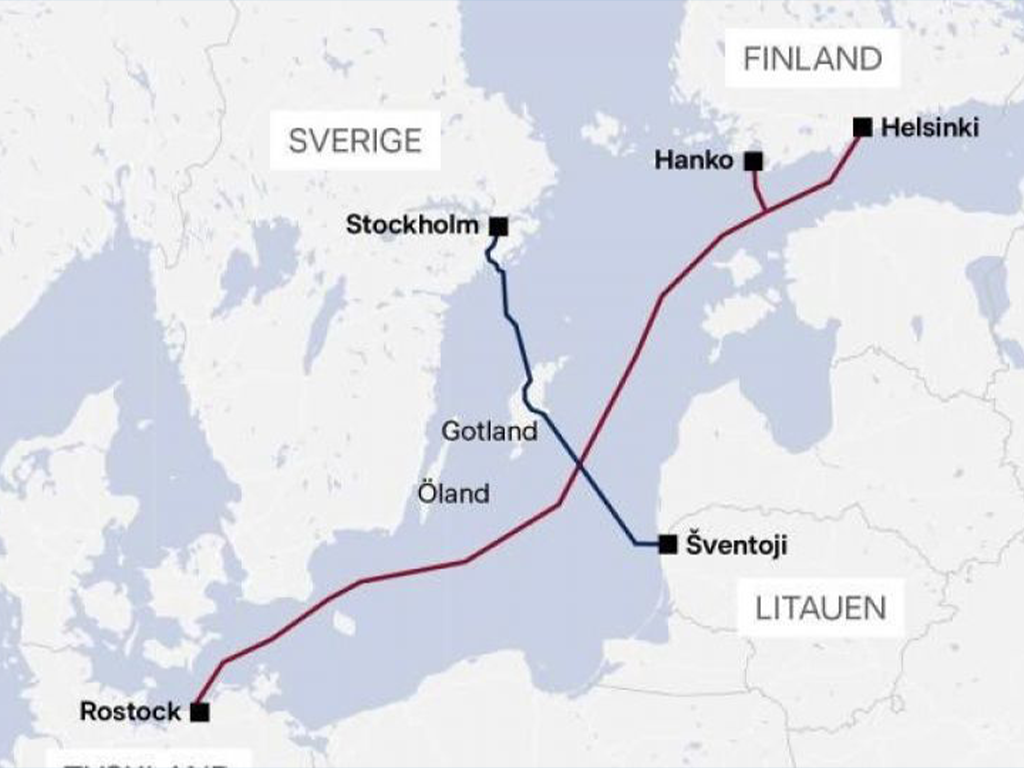 Baltic sea cables cut