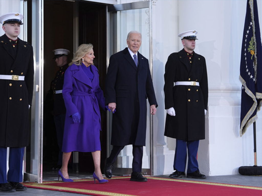 Biden leaves white house