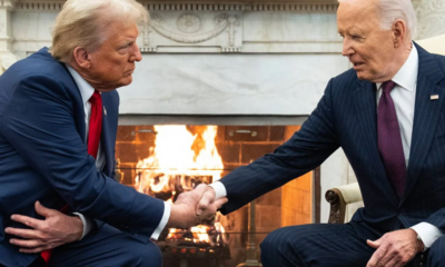 Trump Biden shake hands smooth transition