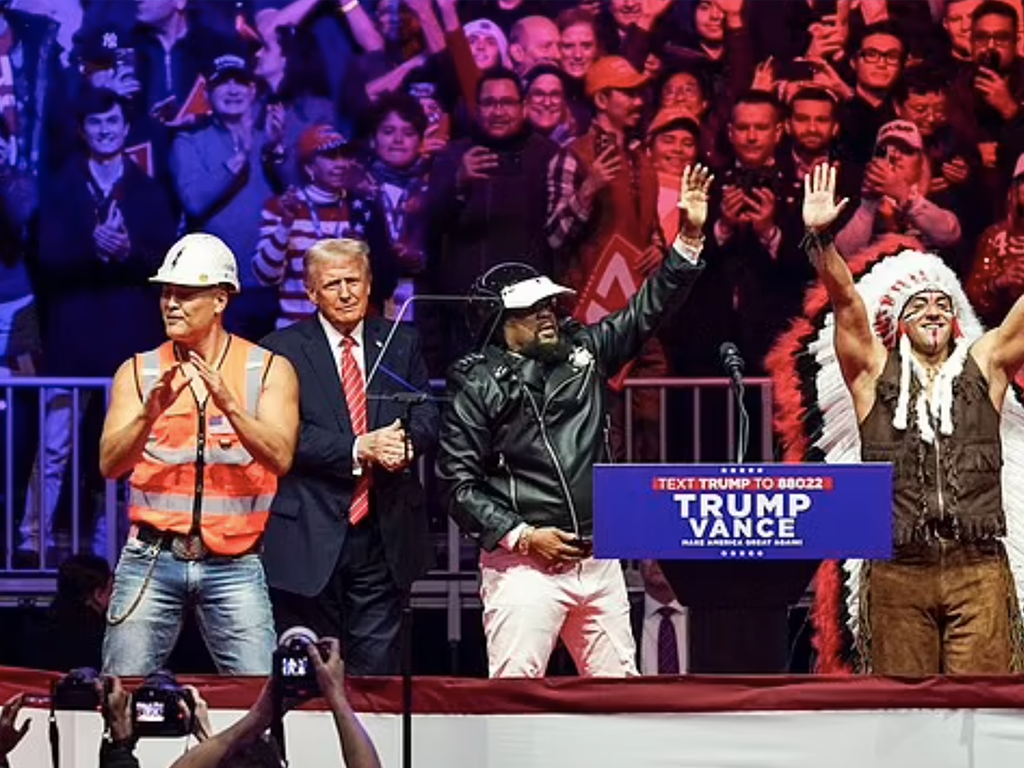 Trump with Village People